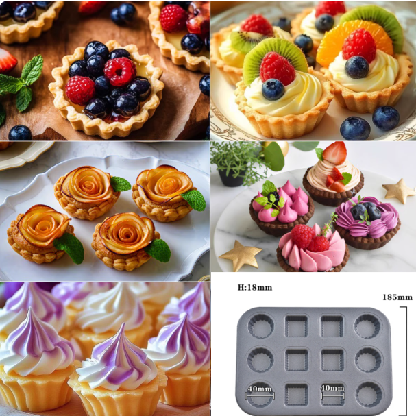 FL 【年底福利】 COTTA12连不沾花边烤盘鸡蛋糕模具烘焙工具家用