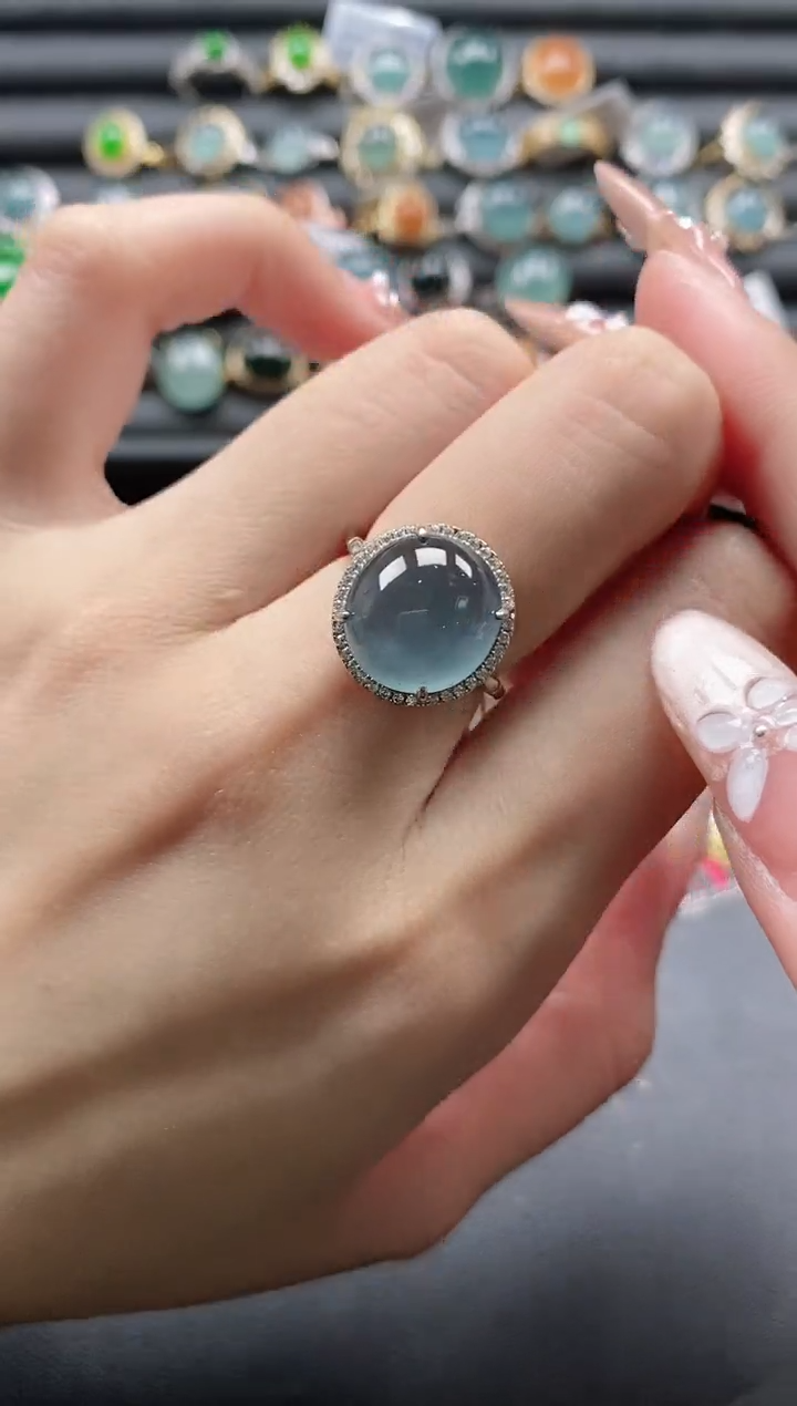 【闪购商品】翡翠戒指银S925镶嵌11111