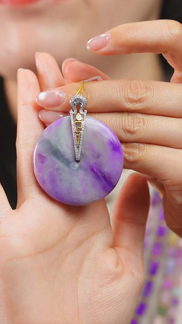 苏纪石（舒俱来）18K金镶嵌吊坠(不含链)67