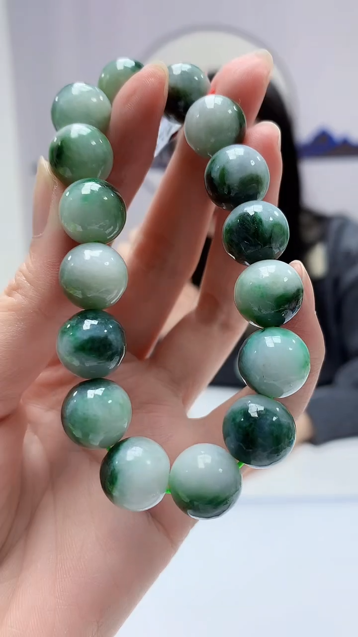 【闪购商品】定制翡翠未镶嵌4852zm-毛货手串71