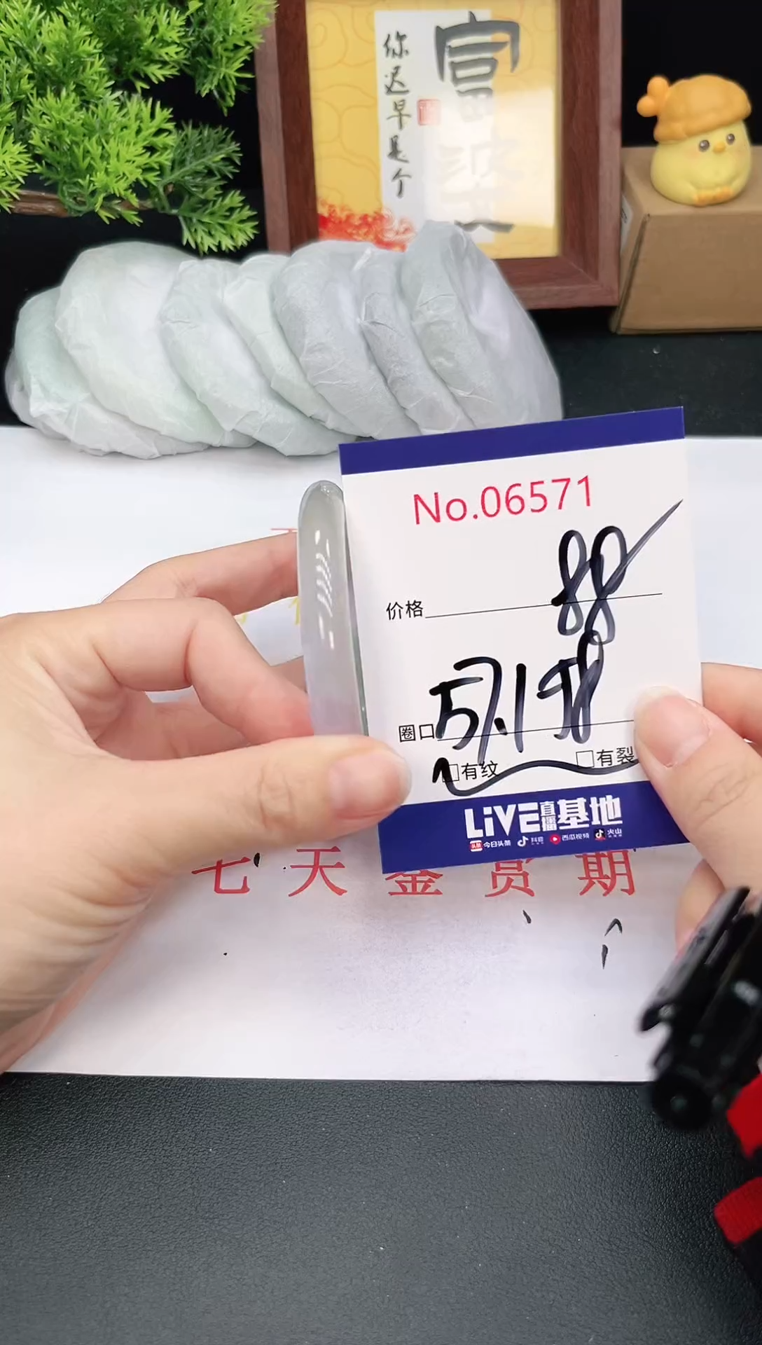 未镶嵌手镯翡翠6571