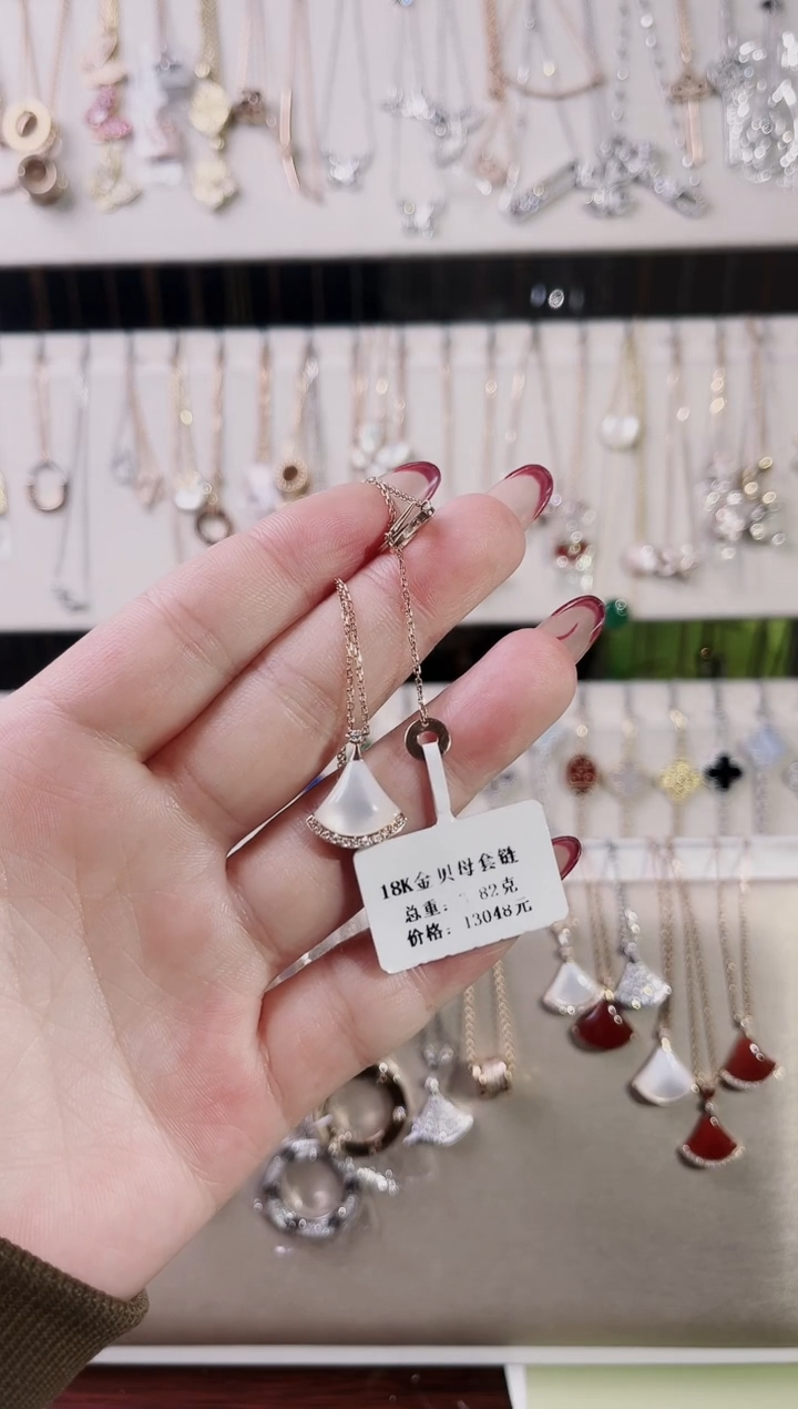【闪购商品】贝壳项链18K金镶嵌18K金镶嵌 K玫