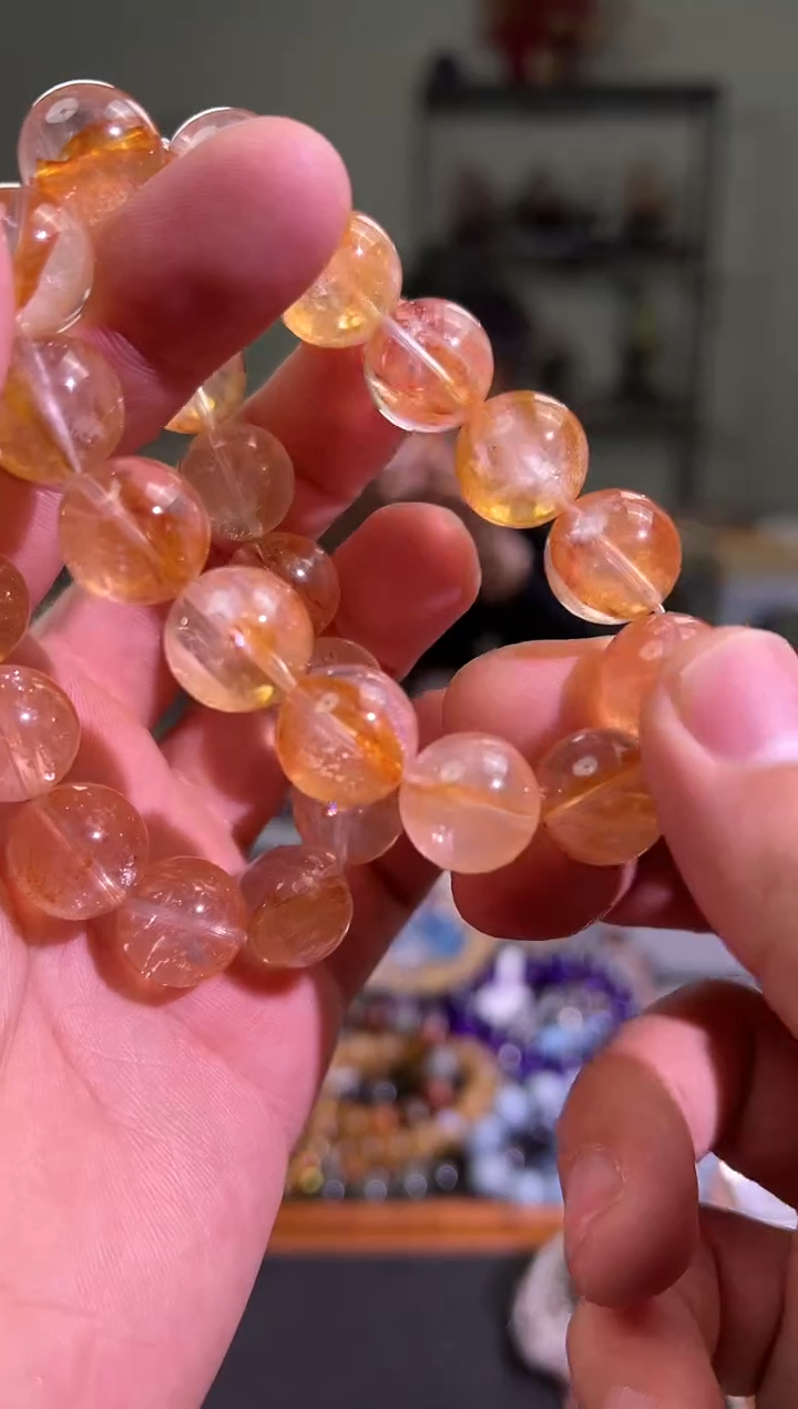 【闪购商品】水晶手串未镶嵌14mm+金狮胶花手串（多样性发其一）