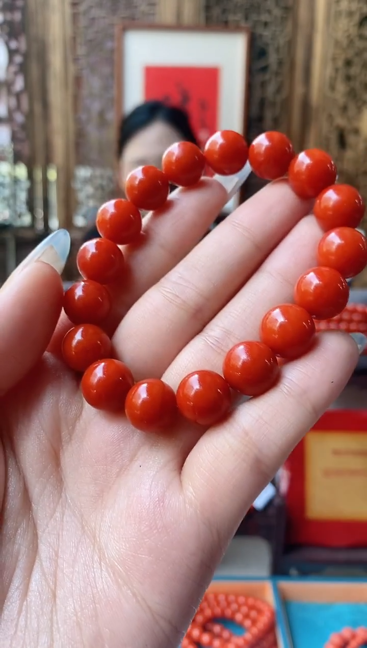 未镶嵌手链南红玛瑙收藏级保山南红单圈12+mm