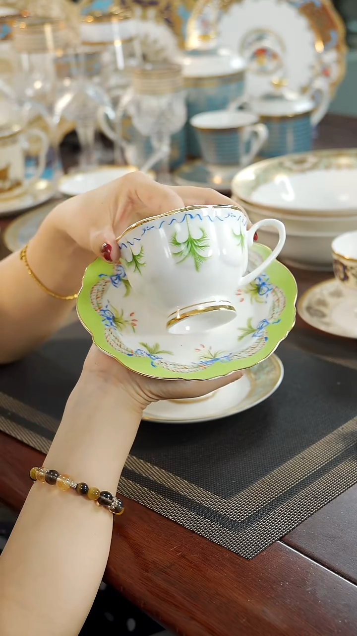 瓷片咖啡杯碟 微瑕