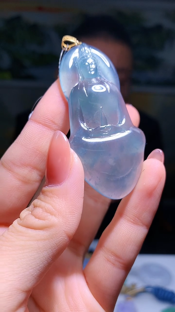 【闪购商品】定制翡翠未镶嵌1007hm-毛货挂件53