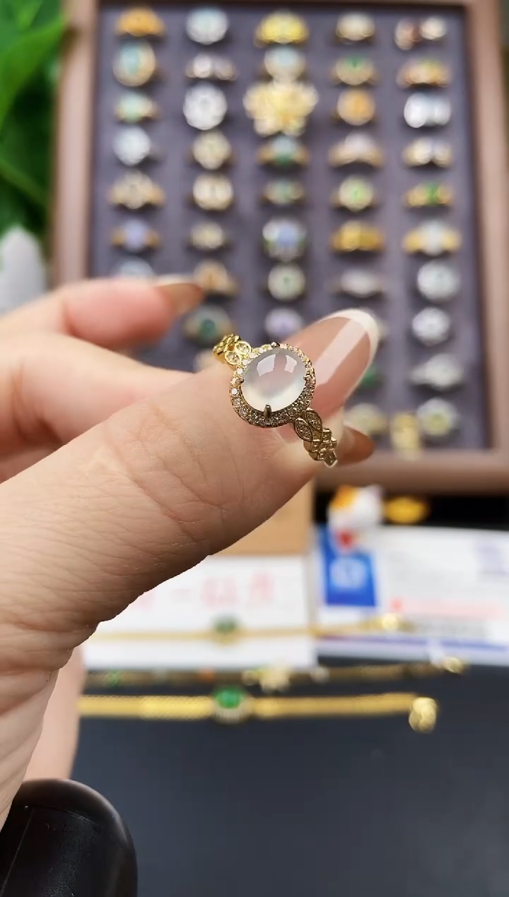 银S925镶嵌戒指翡翠12