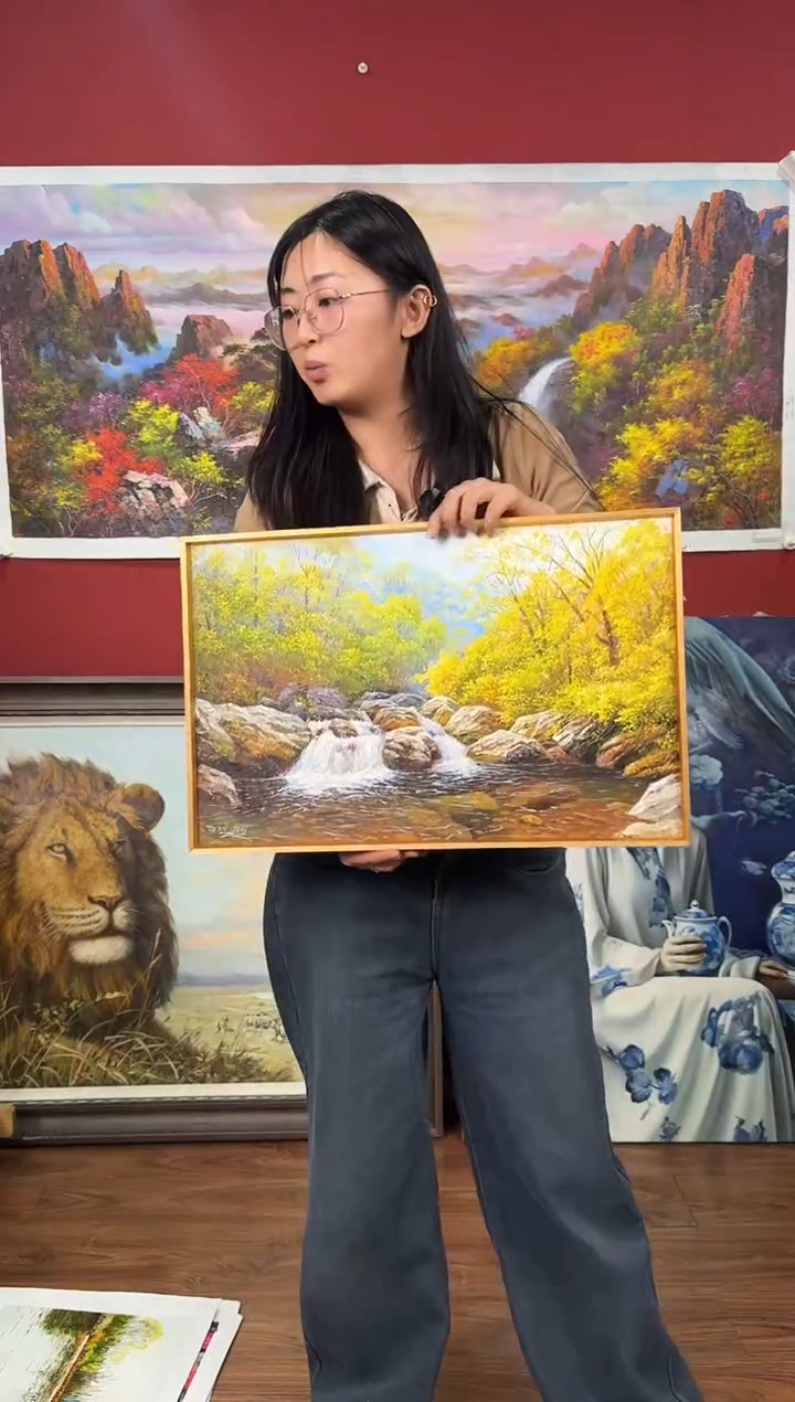 油画【139号】约53*35cm丨朝鲜原创纯手绘孤品油画丨顺丰包邮