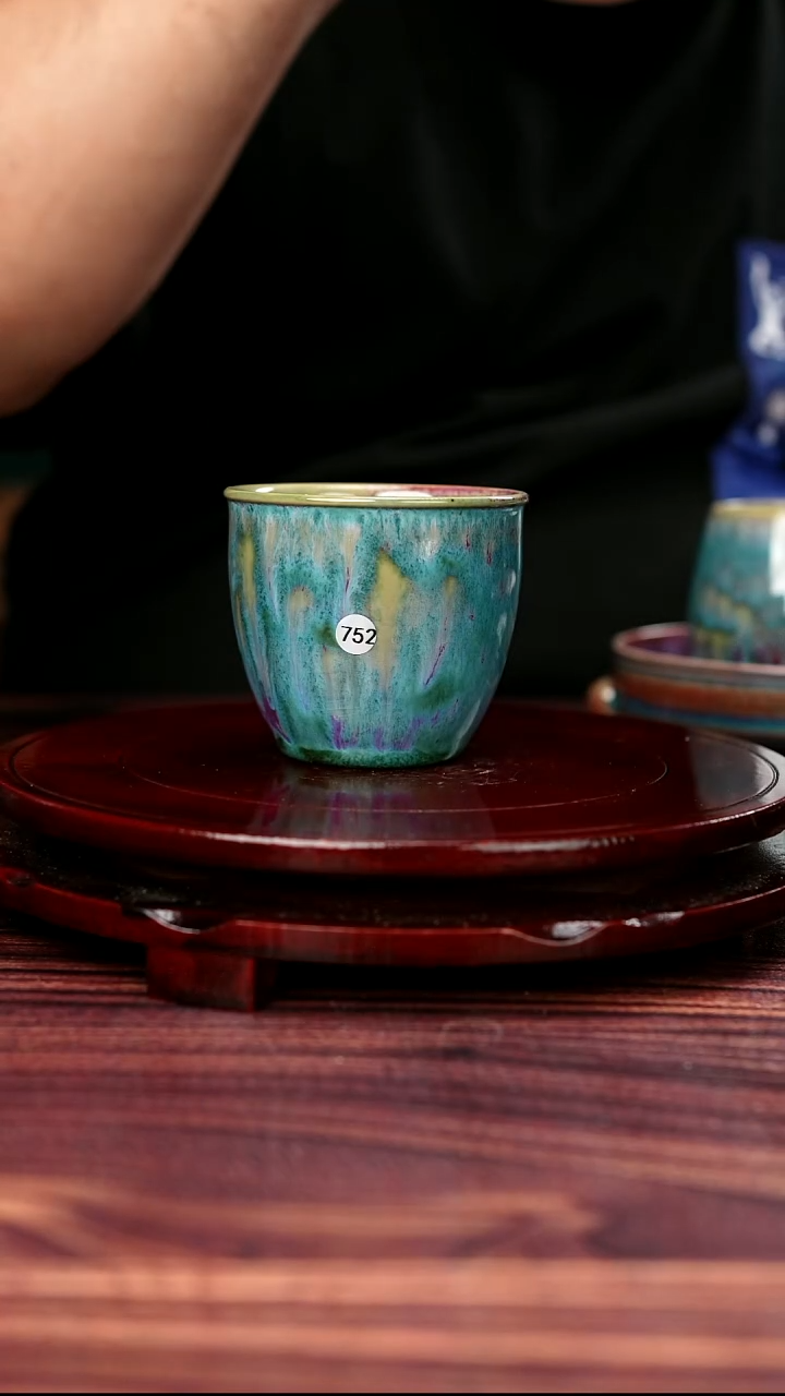 752#盼龙窑一级品原矿钧瓷水缸杯