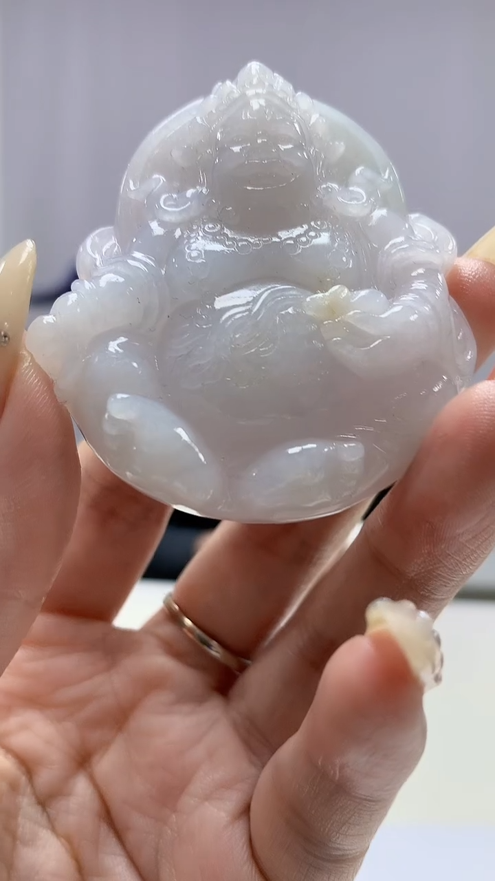 【闪购商品】定制翡翠未镶嵌3916DD-毛货挂件41