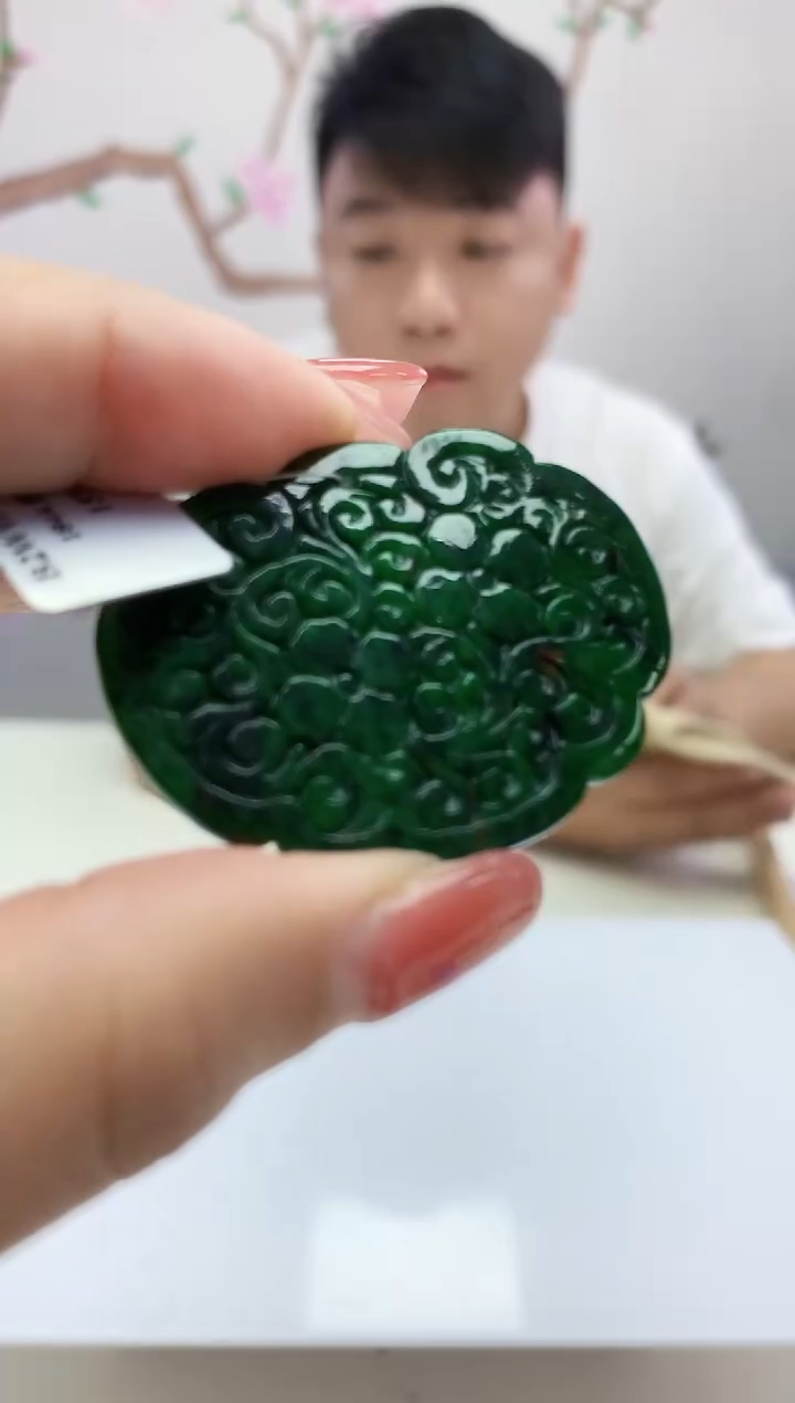 定制翡翠未镶嵌026xm-毛货仿古牌53