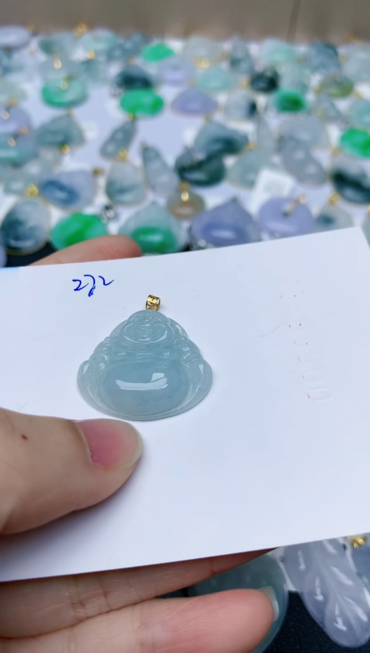 【闪购商品】翡翠颈饰18K金镶嵌天然翡翠A货    272