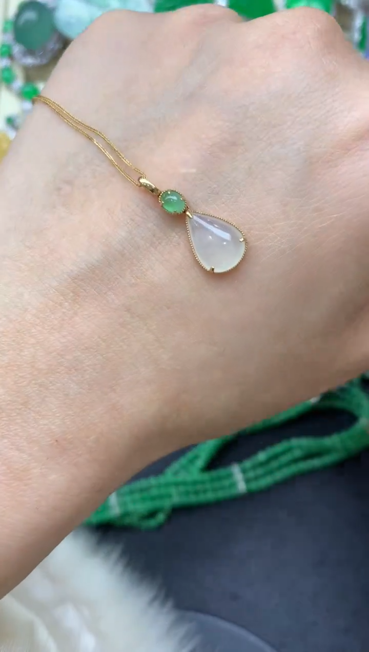 【闪购商品】翡翠颈饰18K金镶嵌83中国好珍宝