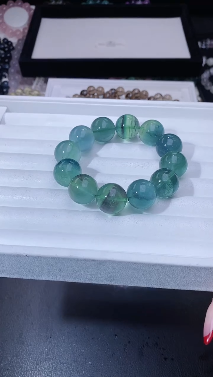 【闪购商品】萤石手链未镶嵌211.7蓝绿萤石手串 多样性发其一