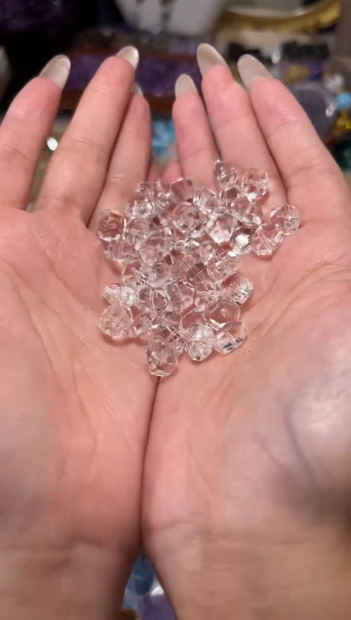 水晶手串未镶嵌S60白水晶隔珠卡10一颗