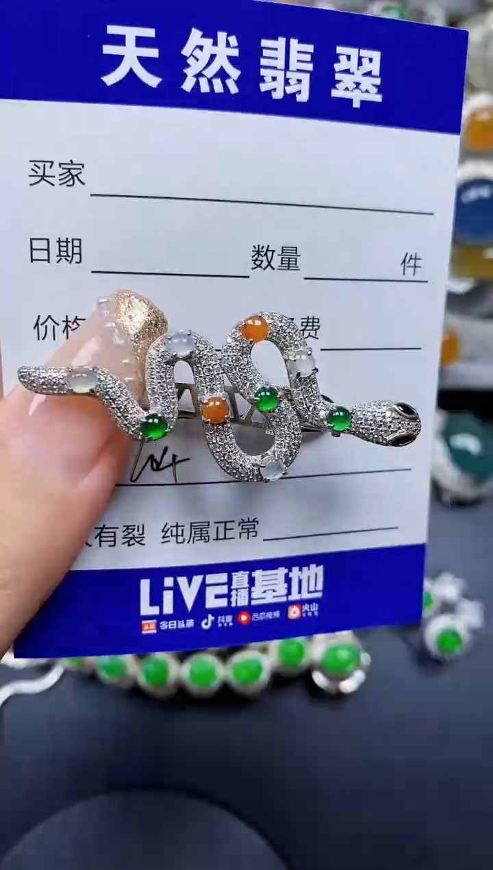 翡翠银S925镶嵌颈饰204