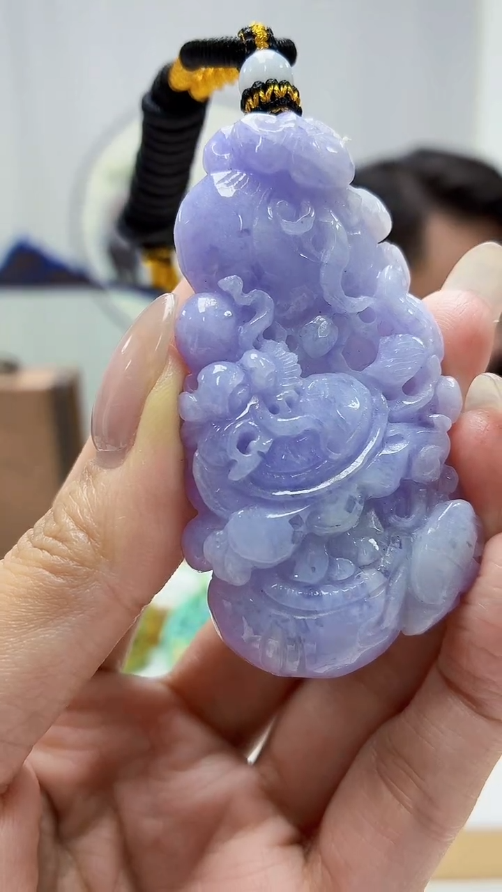 未镶嵌定制翡翠海****ʸ5060MM-毛货挂件