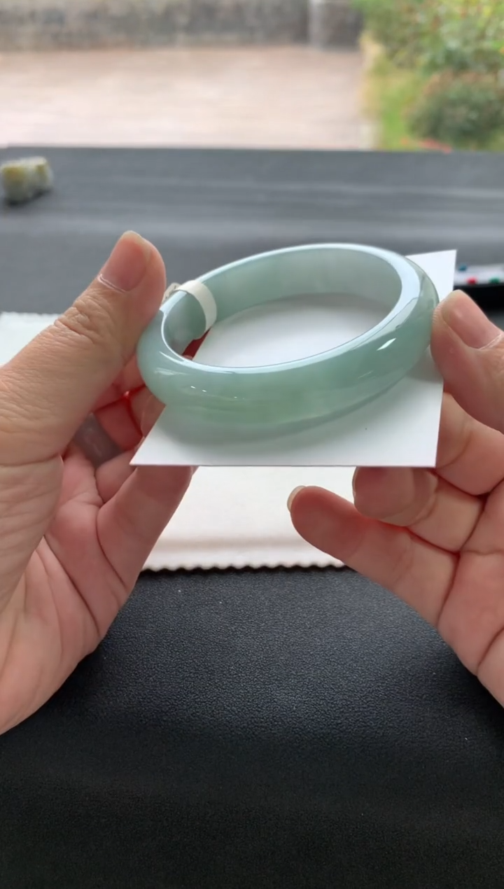 【闪购商品】翡翠手镯未镶嵌54.2正圈A8345买断