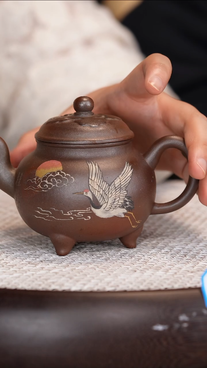 茶壶紫砂【潘春芳】紫泥柴烧大彬如意   230CC