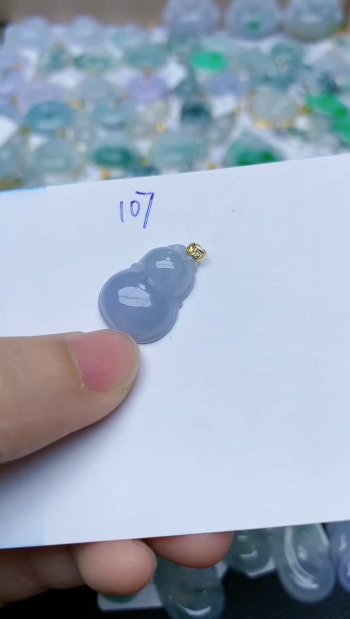 【闪购商品】翡翠颈饰18K金镶嵌天然翡翠A货    