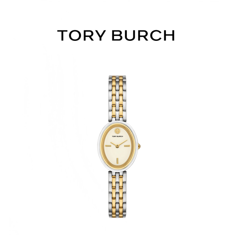 Tory Burch汤丽柏琦椭圆表盘金属链条时尚石英腕表TBW6033