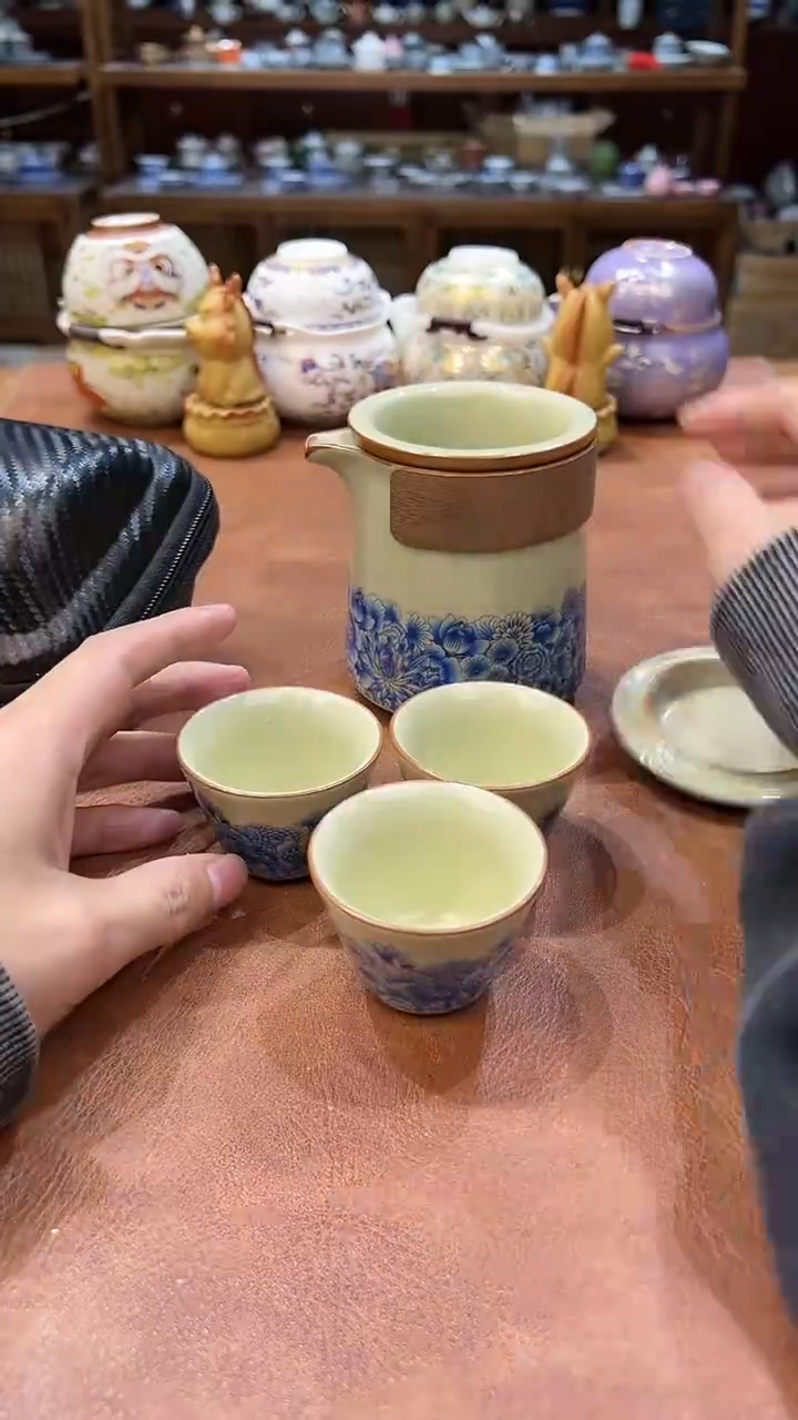真的很便宜会开片的旅行茶具
