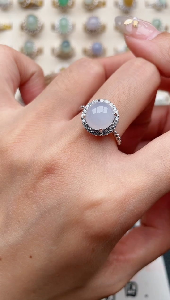 【闪购商品】翡翠戒指银S925镶嵌1111