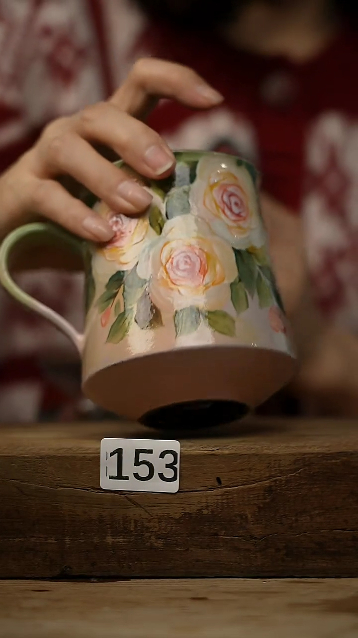 【闪购商品】瓷片油画风·彩绘·设计师石一款  咖啡杯