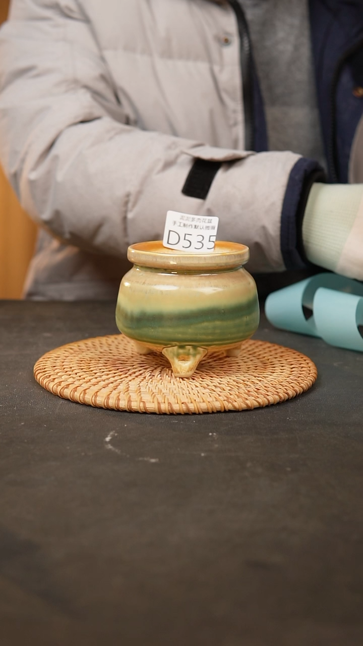 【闪购商品】瓷片535泥泥手工花盆