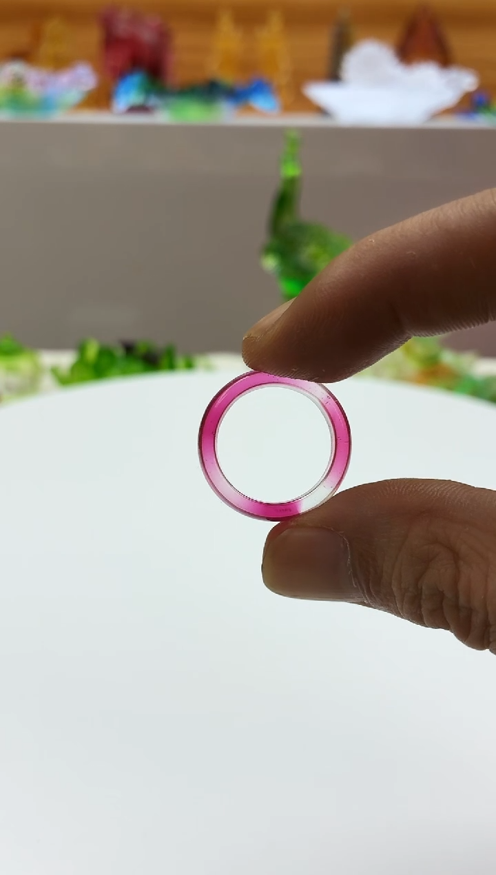 手工艺品琉璃红色戒指1.8公分