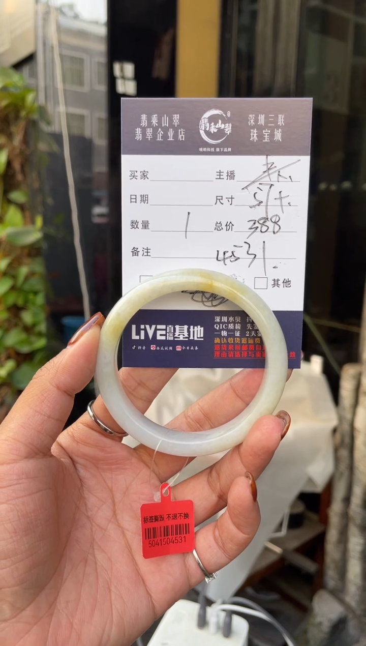 未镶嵌手镯翡翠C 57正圈 4531