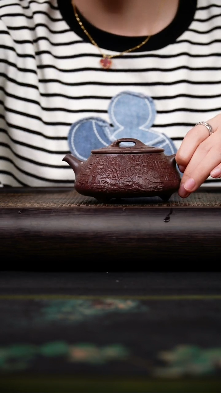 茶壶紫砂贵妃紫泥 简瓢