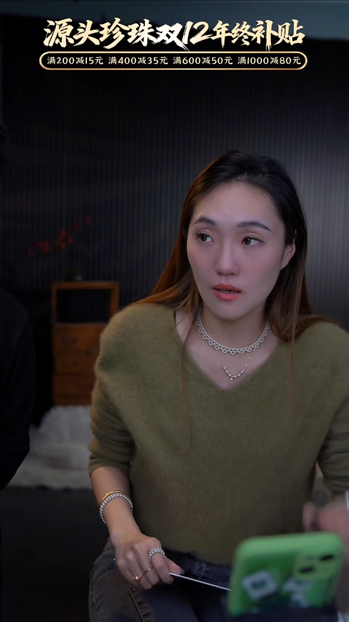 项链银S925镶嵌淡水珍珠耳钉