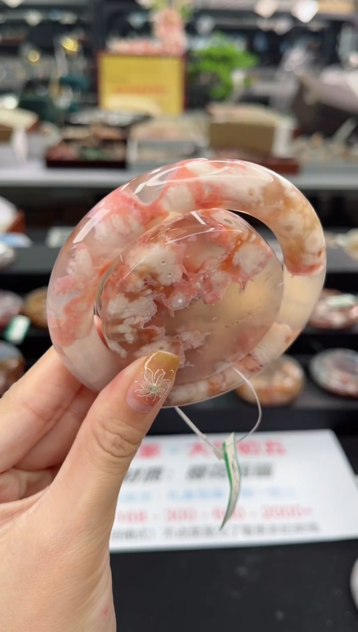 【闪购商品】石英质玉手镯未镶嵌56圈口（赠品镯心）5S8054