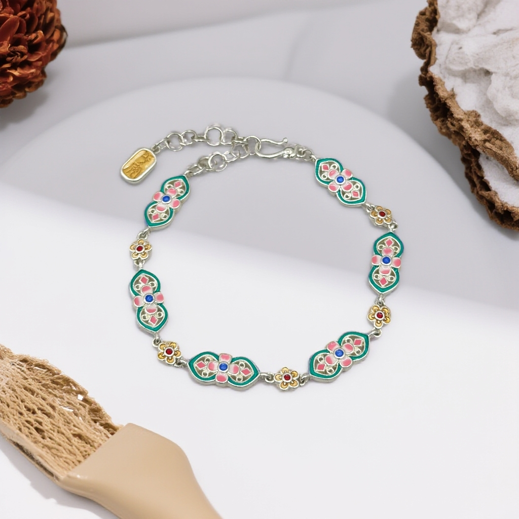  珐琅彩小众彩色手链