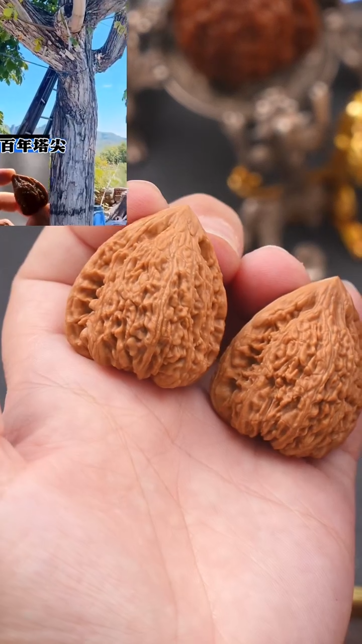 【闪购商品】文玩核桃把件32蚂蚁王金字塔