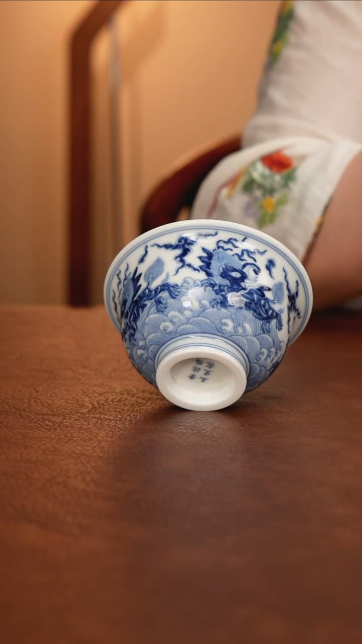 景德镇瓷器，青花瓷手绘茶具~