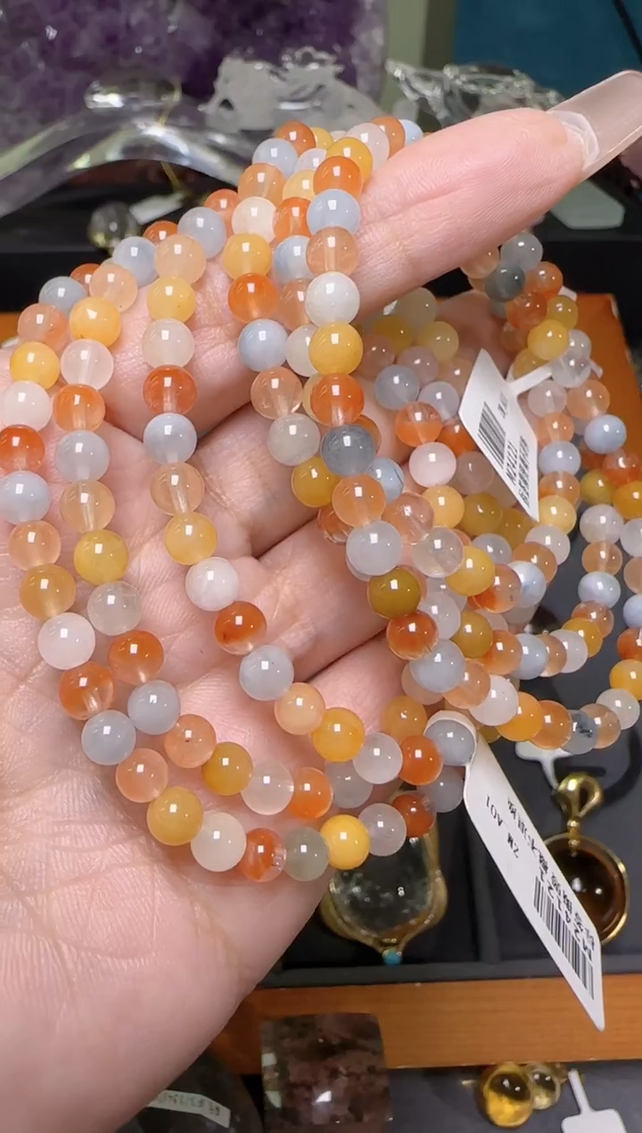 【闪购商品】水晶手串未镶嵌彩兔毛多圈手串多样发一M24121成成