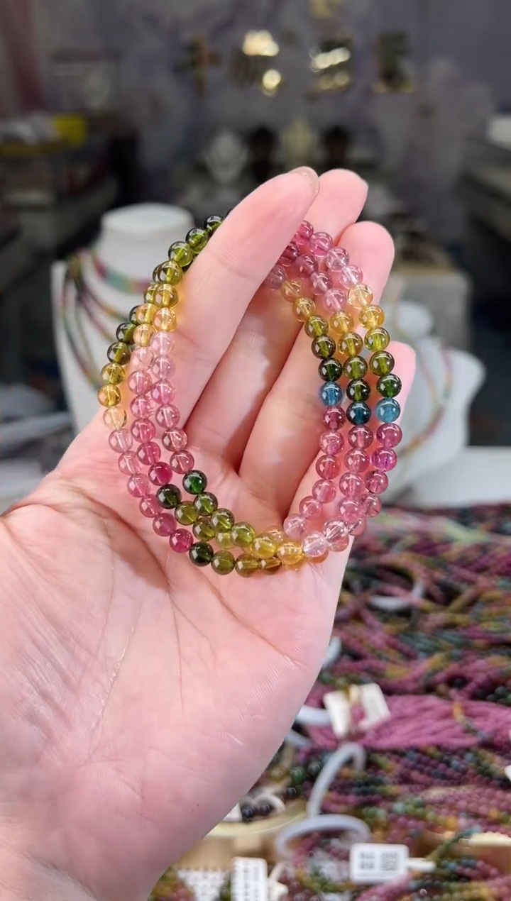 /未镶嵌碧玺5mm+碧玺多圈多样性发货