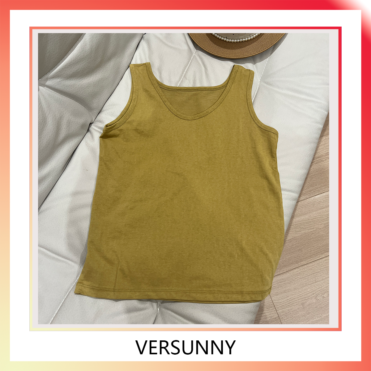 (3310)巨百搭宽松简约显瘦V领背心可单穿可打底