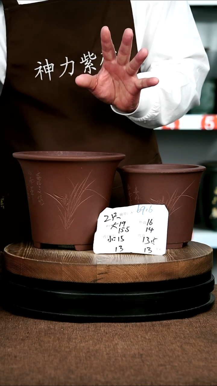 紫砂花盆花卉园艺6916