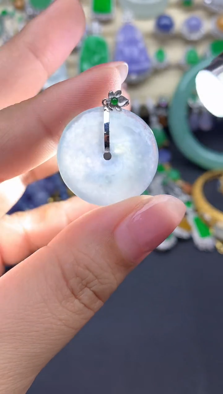 翡翠18K金镶嵌颈饰101-春日珠宝