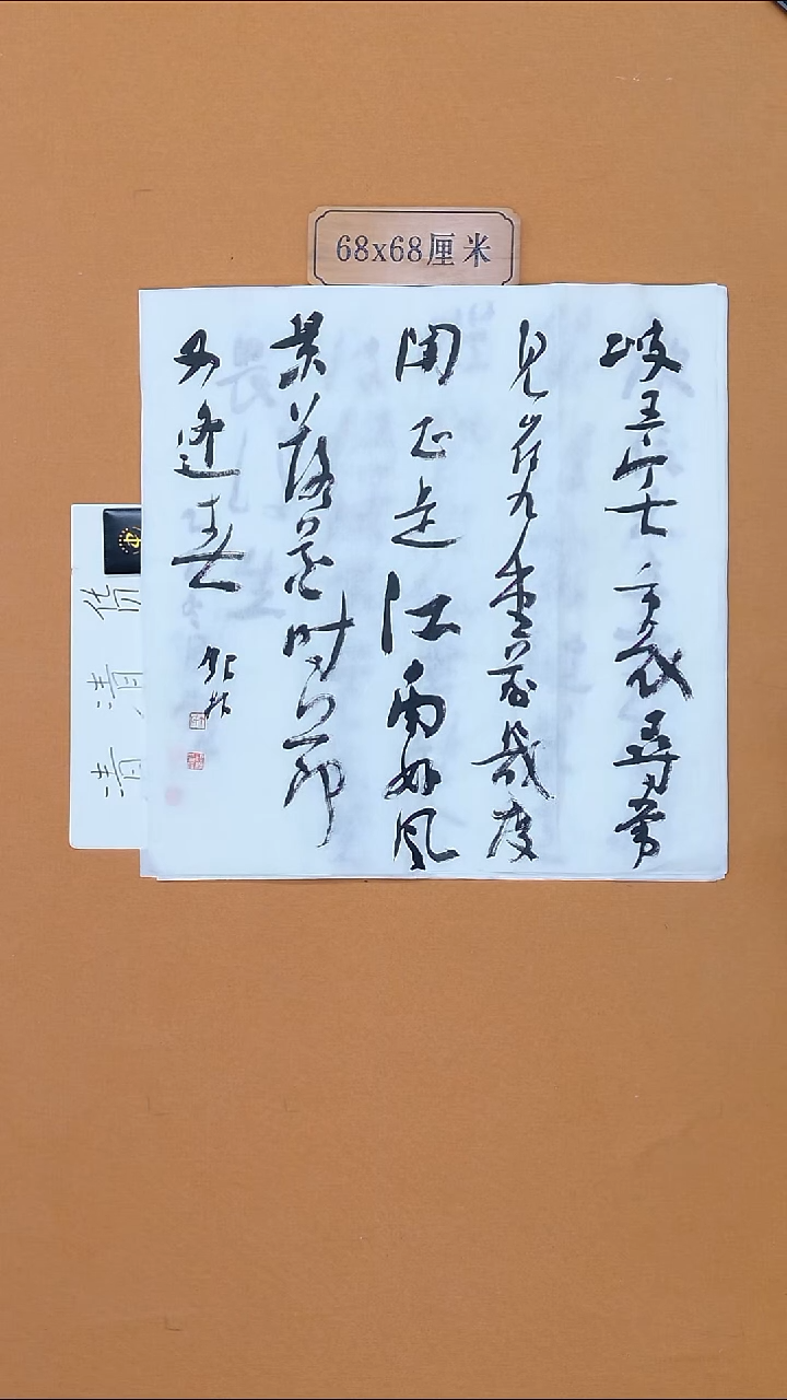书法丁银林 吉林省理S 68*68 四平尺 