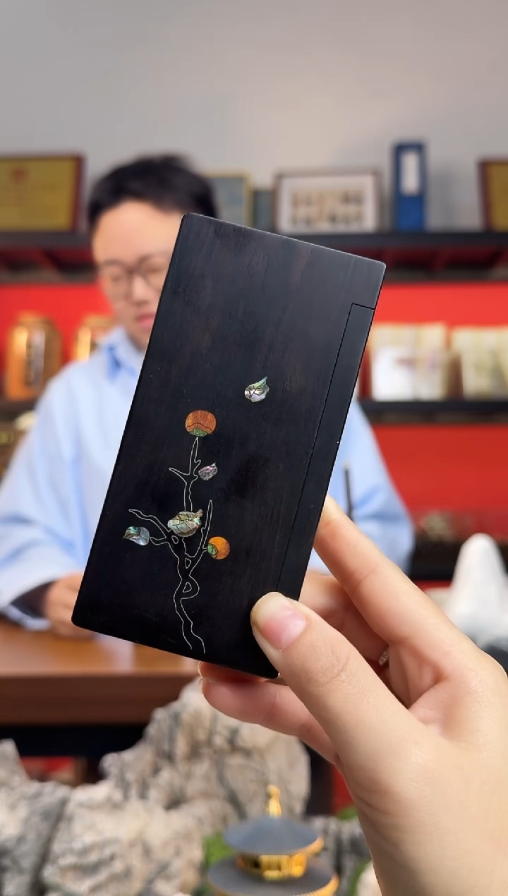 木质卧香盒 柿柿如意