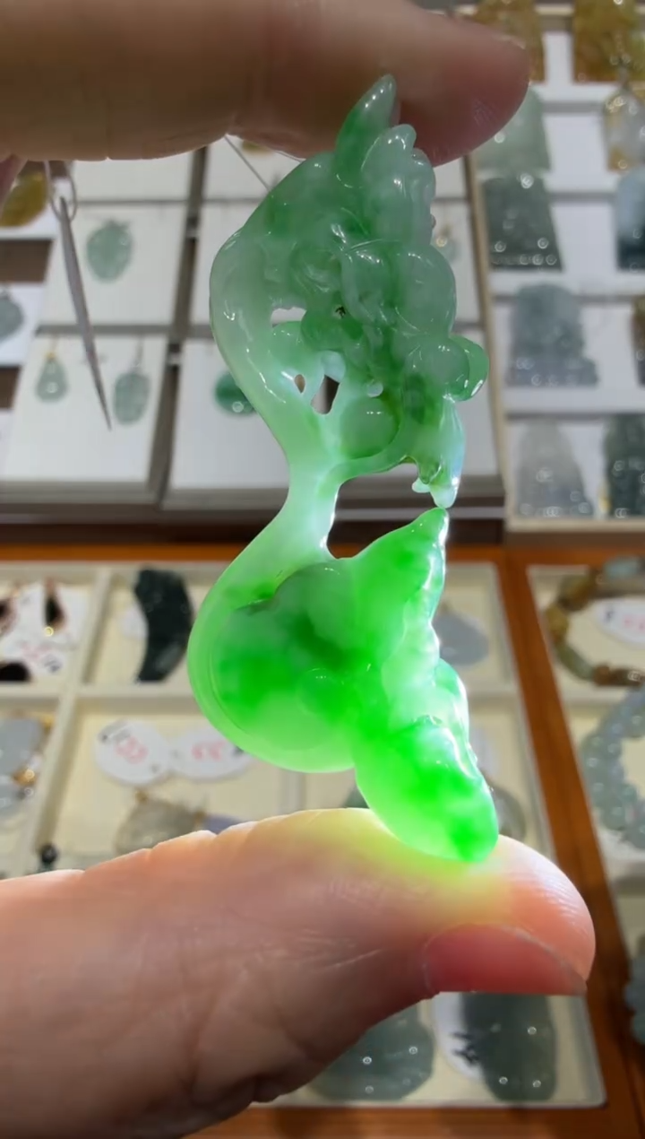 未镶嵌挂件翡翠A货翡翠多样性孤品