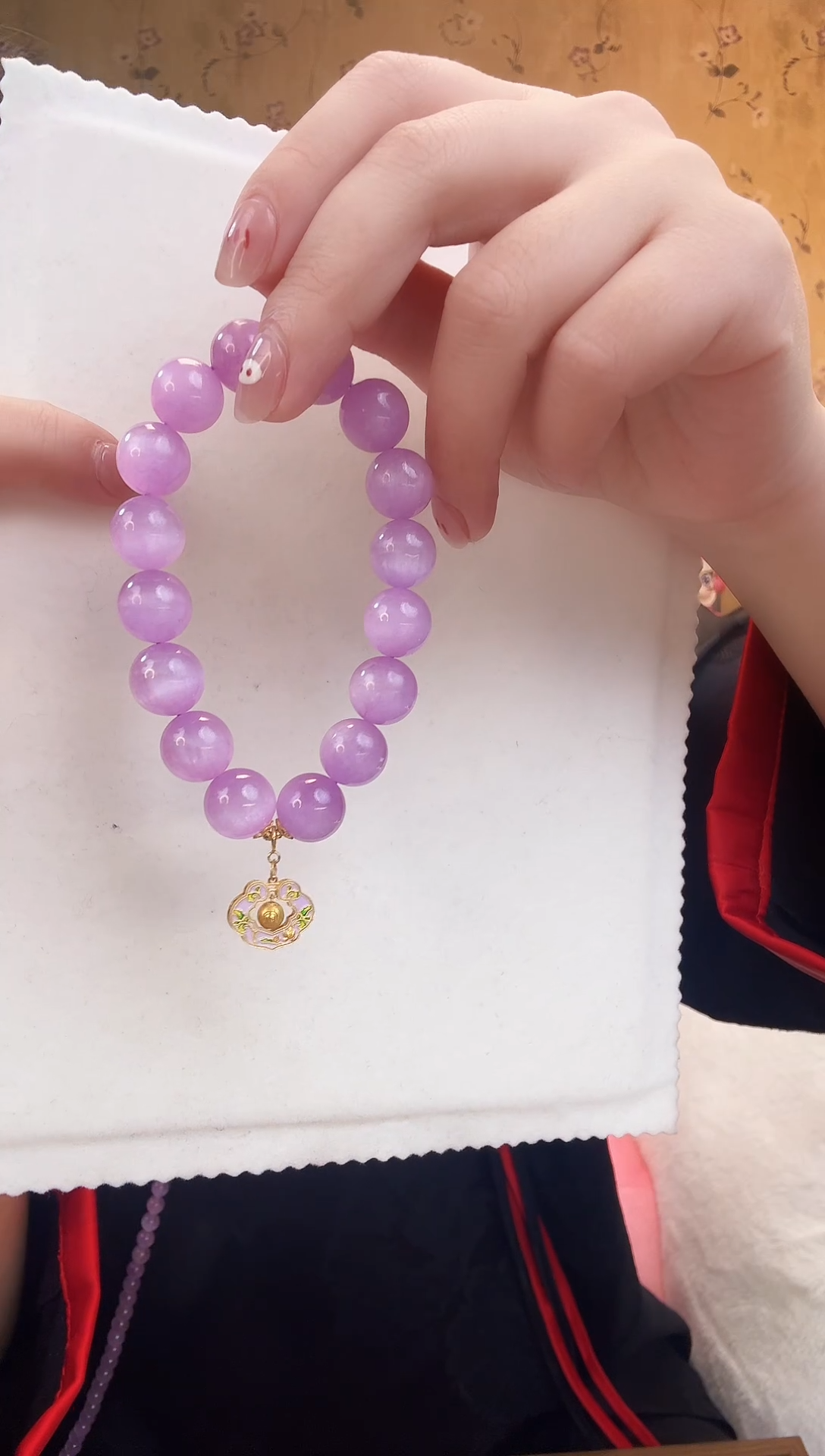 【闪购商品】锂辉石手串未镶嵌紫锂辉手串约12M1072