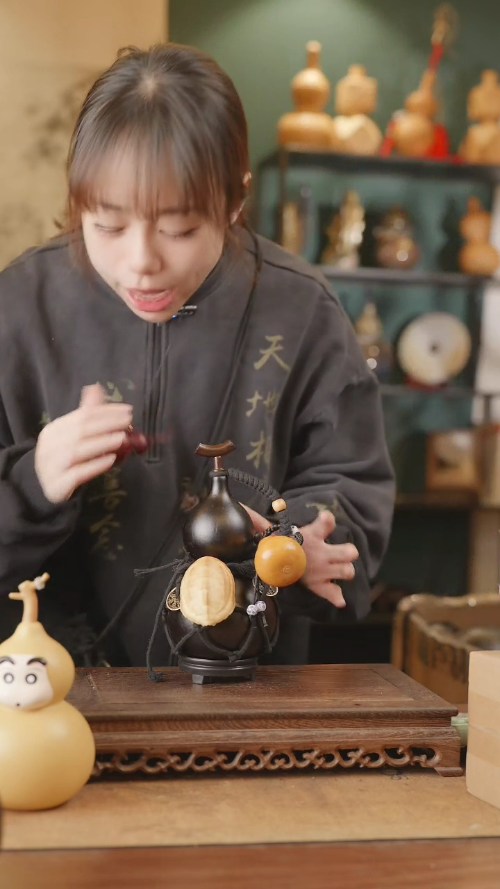 【闪购商品】117号精品天然大漆工艺防渗内胆酒葫芦~