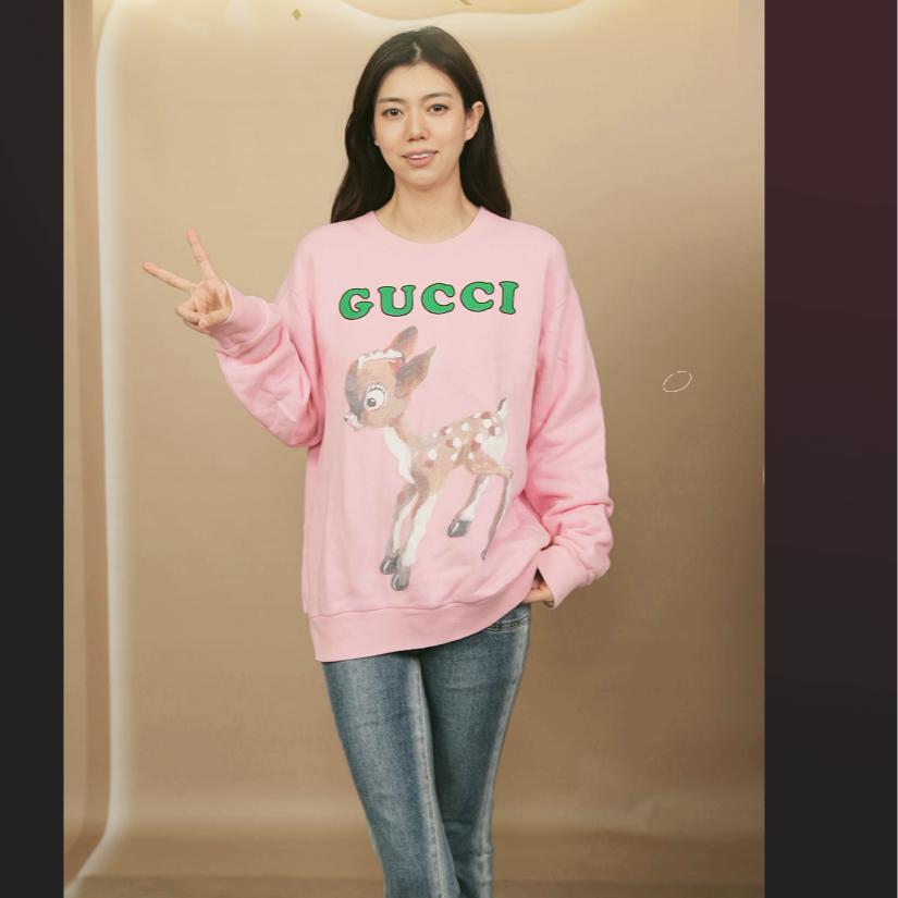 95新 GUCCI/古驰 卫衣粉色s码/250908CFXXY05