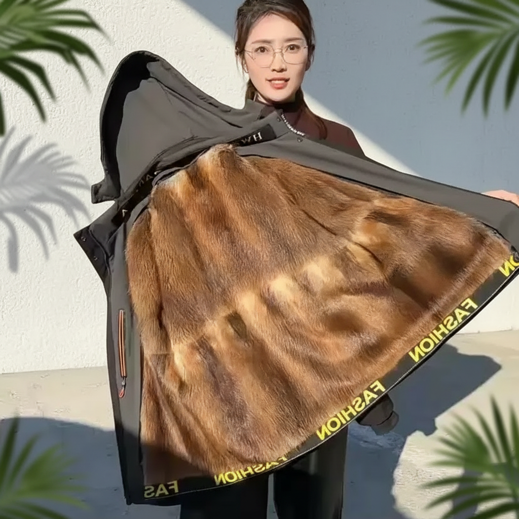 整貂男士高端派克服可拆卸内胆真貂毛皮草工艺品