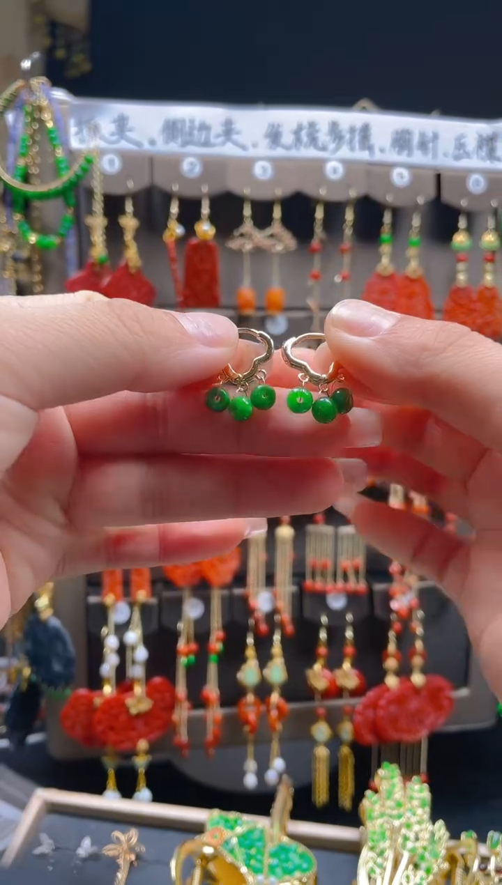 【闪购商品】翡翠耳饰合金0111翡翠饰品